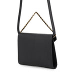 Chanel Chain Shoulder Bag Strap Clutch CC Logo Grained Goat Skin Black — view 2