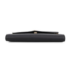 Chanel Chain Shoulder Bag Strap Clutch CC Logo Grained Goat Skin Black — view 3