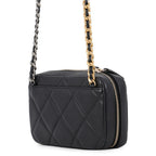 Chanel Chain Shoulder Bag 19 CC Logo Lambskin Black — view 2