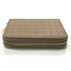 Celine Coin Case C Charm Compact Zip Wallet Leather Khaki Brown — view 6