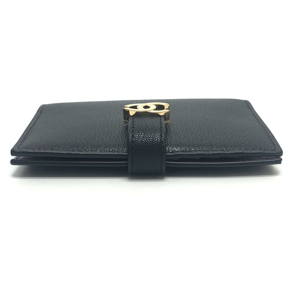 Chanel Passport Case CC Logo Leather Black — view 6
