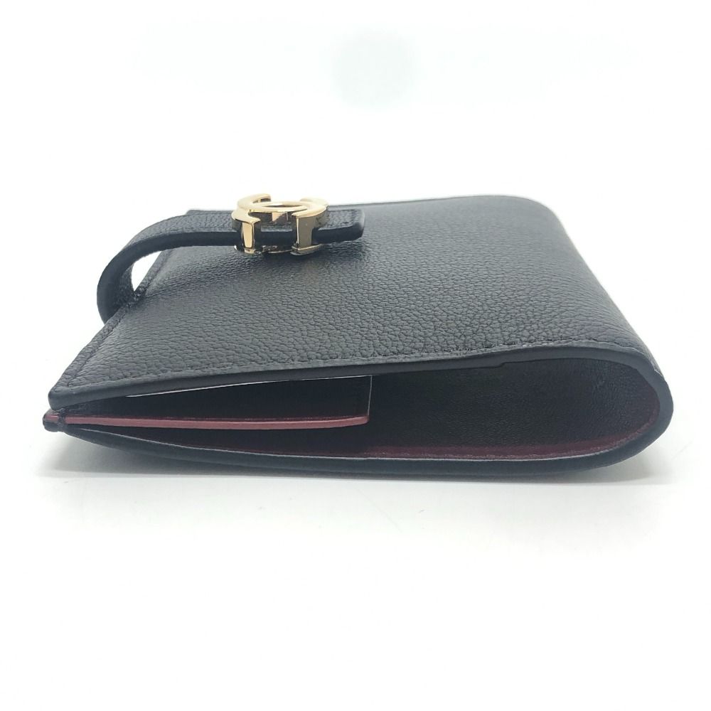 Chanel Passport Case CC Logo Leather Black — view 3