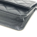 Chanel Shoulder Bag CC Logo Classic Caviar Leather Black — view 6