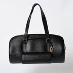 Louis Vuitton Epi Soufflot Shoulder Bag Black