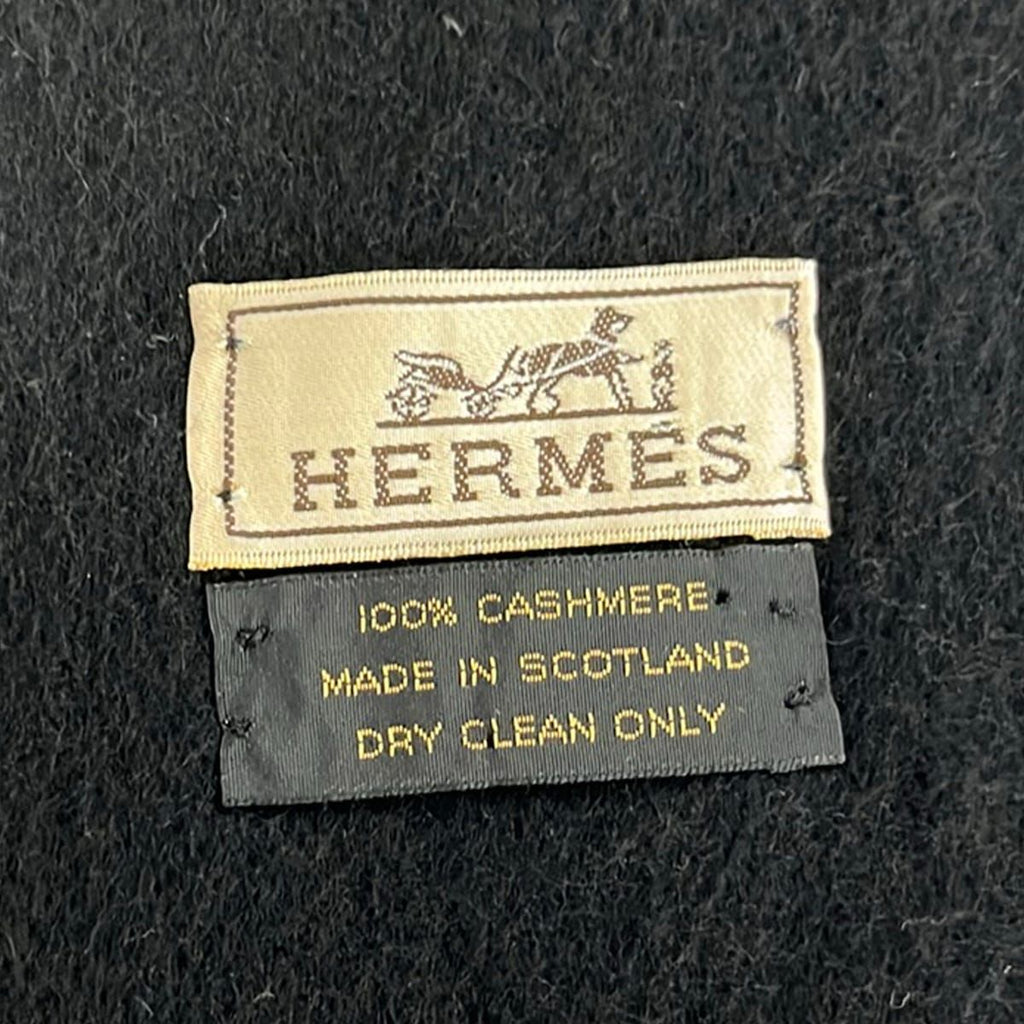 Hermes Scarf Black Cashmere — view 2