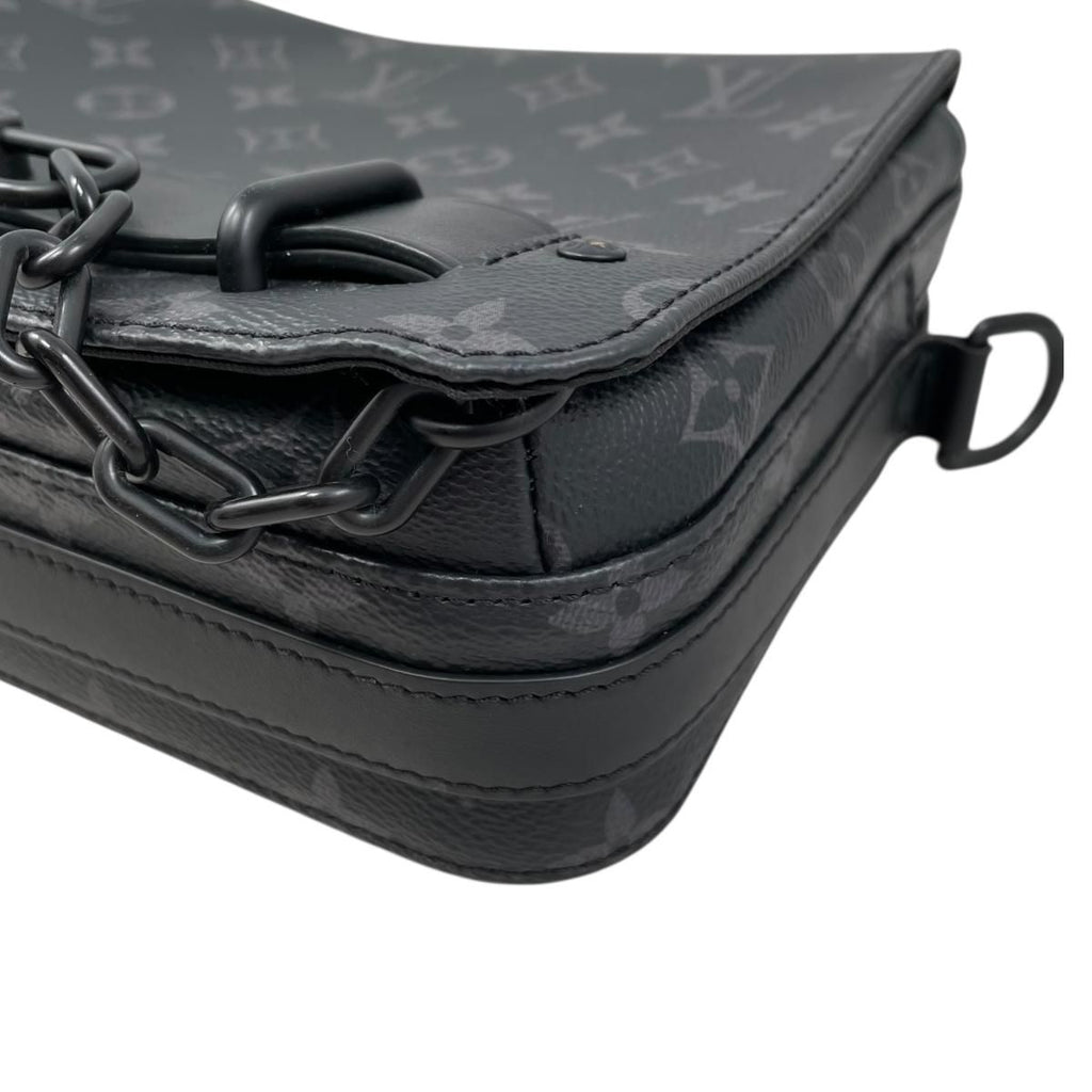 Louis Vuitton Shoulder Bag Steamer Messenger Monogram Eclipse Black — view 7