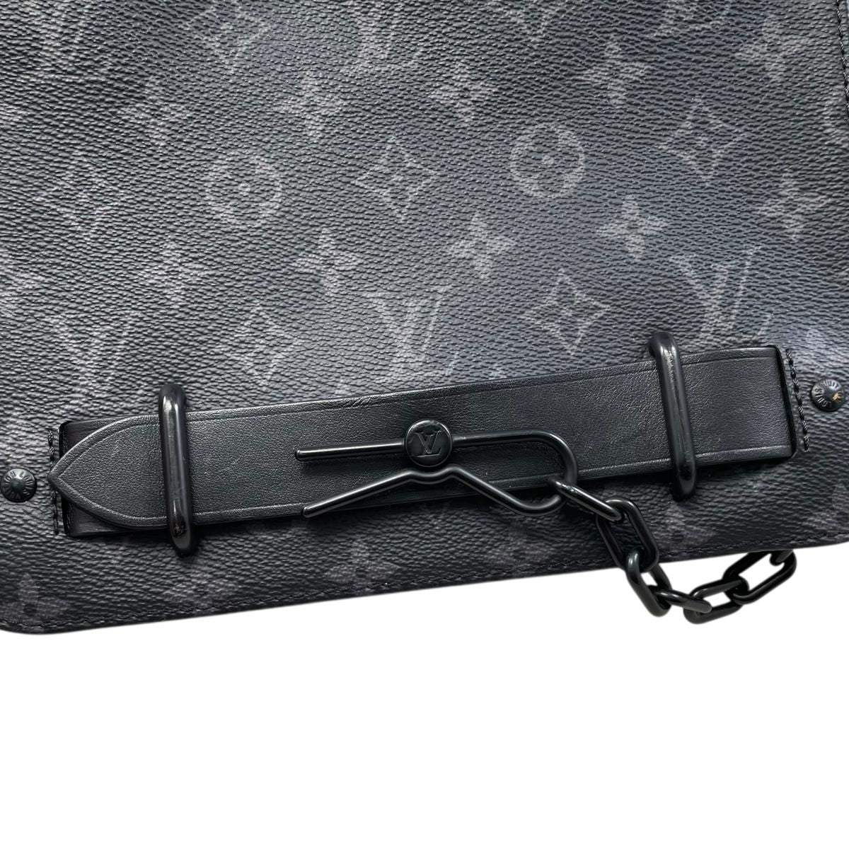 Louis Vuitton Shoulder Bag Steamer Messenger Monogram Eclipse Black — view 8