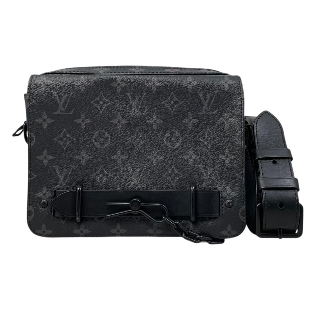 Louis Vuitton Shoulder Bag Steamer Messenger Monogram Eclipse Black