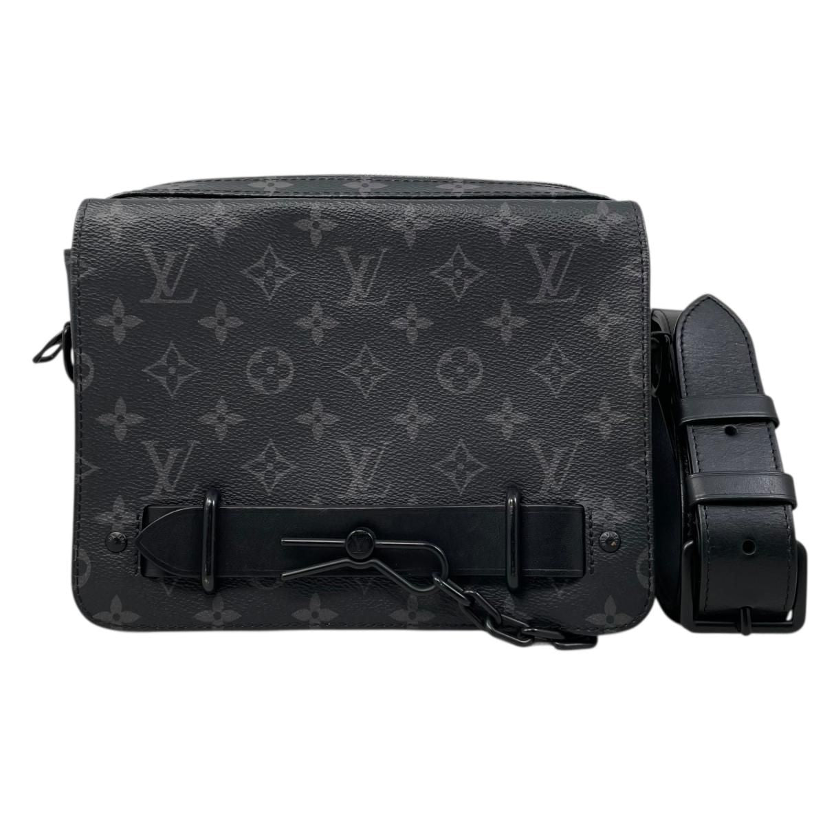 Louis Vuitton Shoulder Bag Steamer Messenger Monogram Eclipse Black