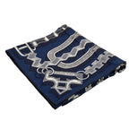 Hermes Shawl Carre 100 Blue Marine Griffonse Gray le 24 Brides Et Chaines Scarf