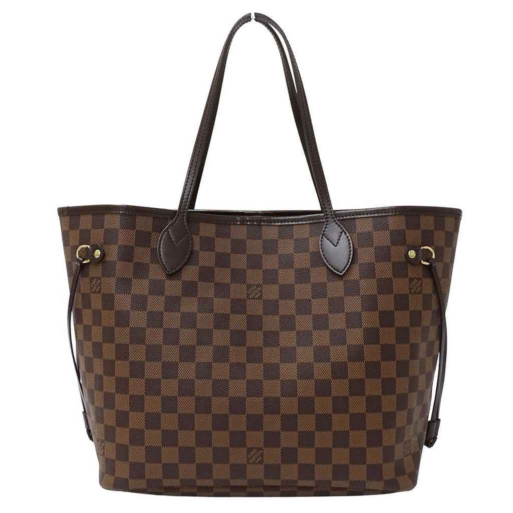 Louis Vuitton Damier Tote Neverfull MM Brown Shoulder Bag