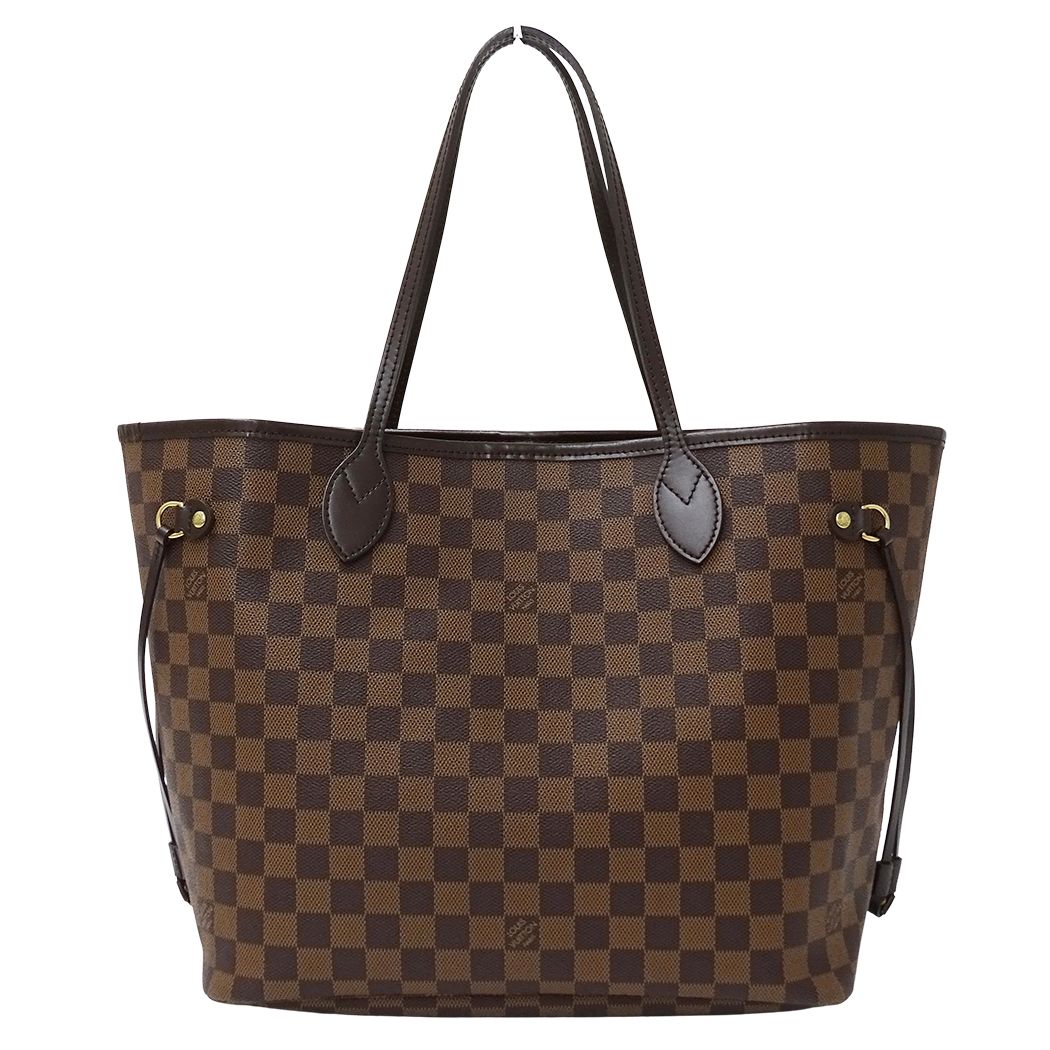 Louis Vuitton Damier Tote Neverfull MM Brown Shoulder Bag
