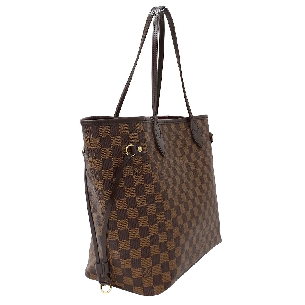 Louis Vuitton Damier Tote Neverfull MM Brown Shoulder Bag — view 4