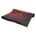 Hermes Shawl Pink Geometric Pattern Floral Cashmere Silk Scarf