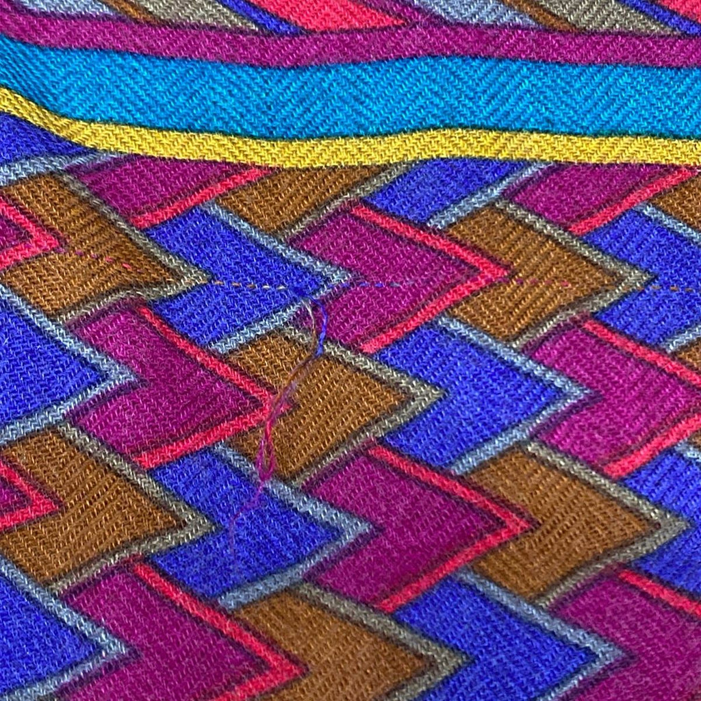 Hermes Shawl Pink Geometric Pattern Floral Cashmere Silk Scarf — view 7