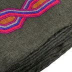 Hermes Shawl Pink Geometric Pattern Floral Cashmere Silk Scarf — view 4