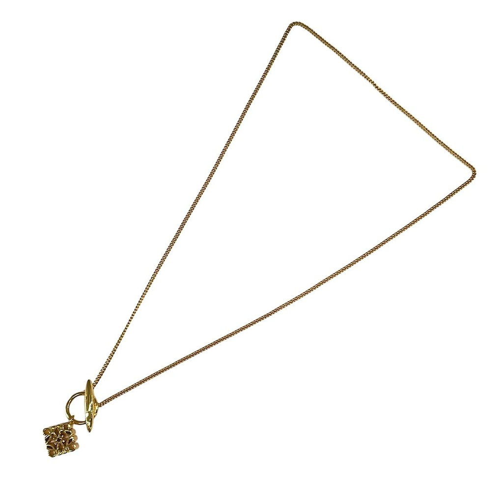 Loewe Necklace Anagram Pendant Gold — view 2