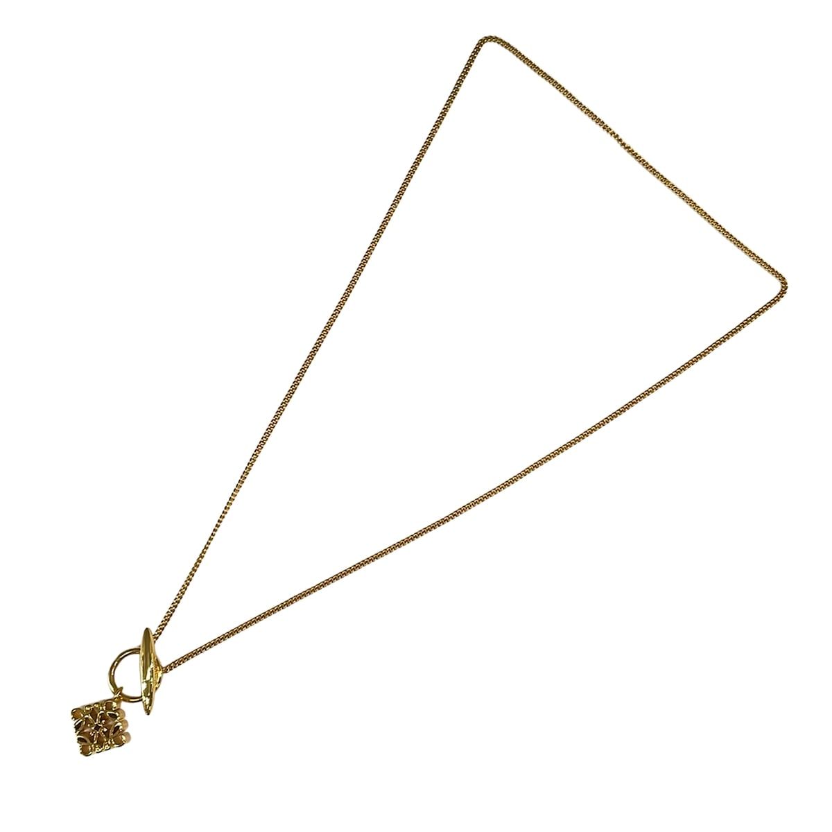 Loewe Necklace Anagram Pendant Gold — view 2