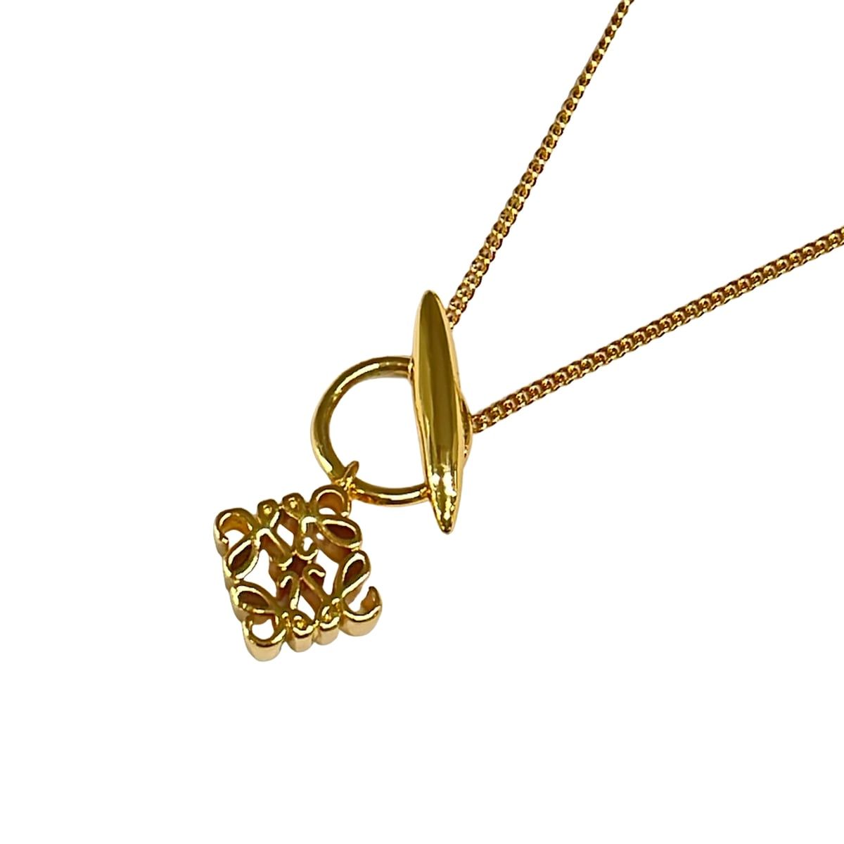 Loewe Necklace Anagram Pendant Gold