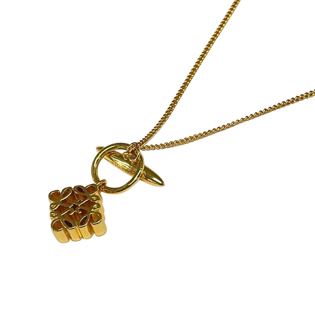 Loewe Necklace Anagram Pendant Gold — view 3