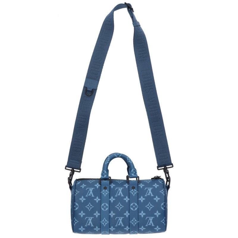 Louis Vuitton Keepall Bandouliere 25 Monogram Atlantic Blue 2-Way Handbag 25