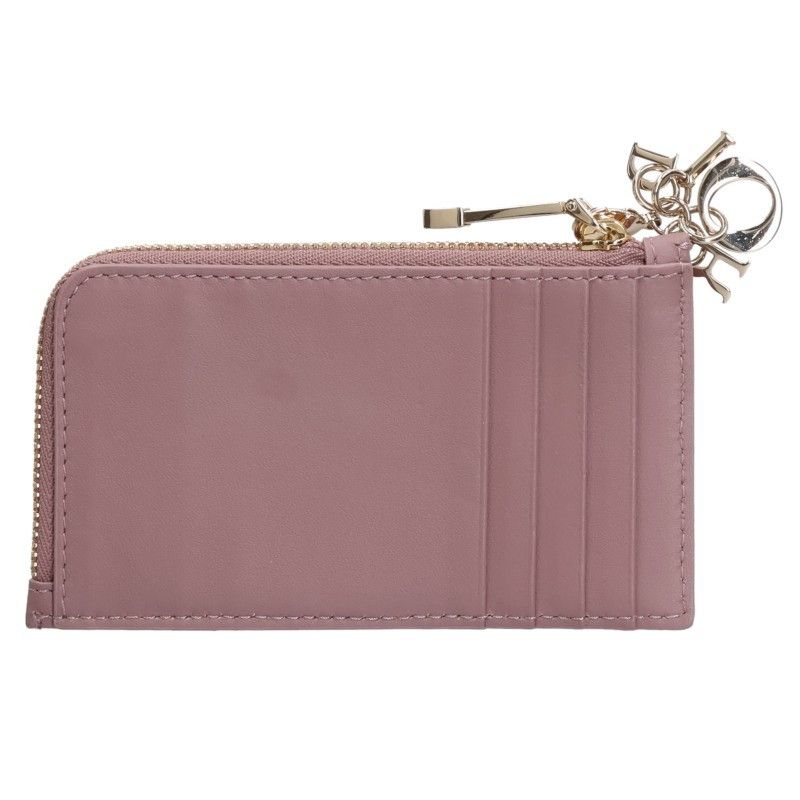 Dior Lady Dior Cosmos Cannage Lambskin Card Coin Holder Handbag