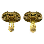Chanel Earrings Gold Ivory CC Logo — view 3