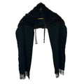 Fendi Shawl Black Dark Brown Cashmere Fur Scarf