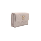 Chanel Classic Small Flap Wallet Base CC Logo Caviar Leather Pink — view 4