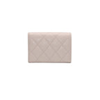 Chanel Classic Small Flap Wallet Base CC Logo Caviar Leather Pink — view 3