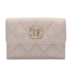 Chanel Classic Small Flap Wallet Base CC Logo Caviar Leather Pink — view 2