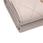 Chanel Classic Small Flap Wallet Base CC Logo Caviar Leather Pink — view 8