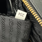 Prada Shoulder Bag Logo Jacquard Ribbon Black — view 8