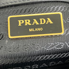 Prada Shoulder Bag Logo Jacquard Ribbon Black — view 7
