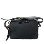 Prada Shoulder Bag Logo Jacquard Ribbon Black