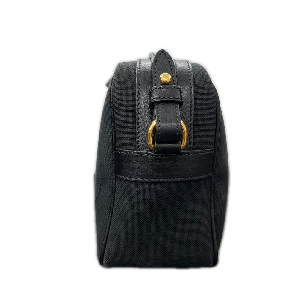 Prada Shoulder Bag Logo Jacquard Ribbon Black — view 2