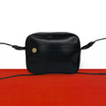 Gucci Vintage GG Logo Leather Mini Shoulder Bag Crossbody Pochette Black