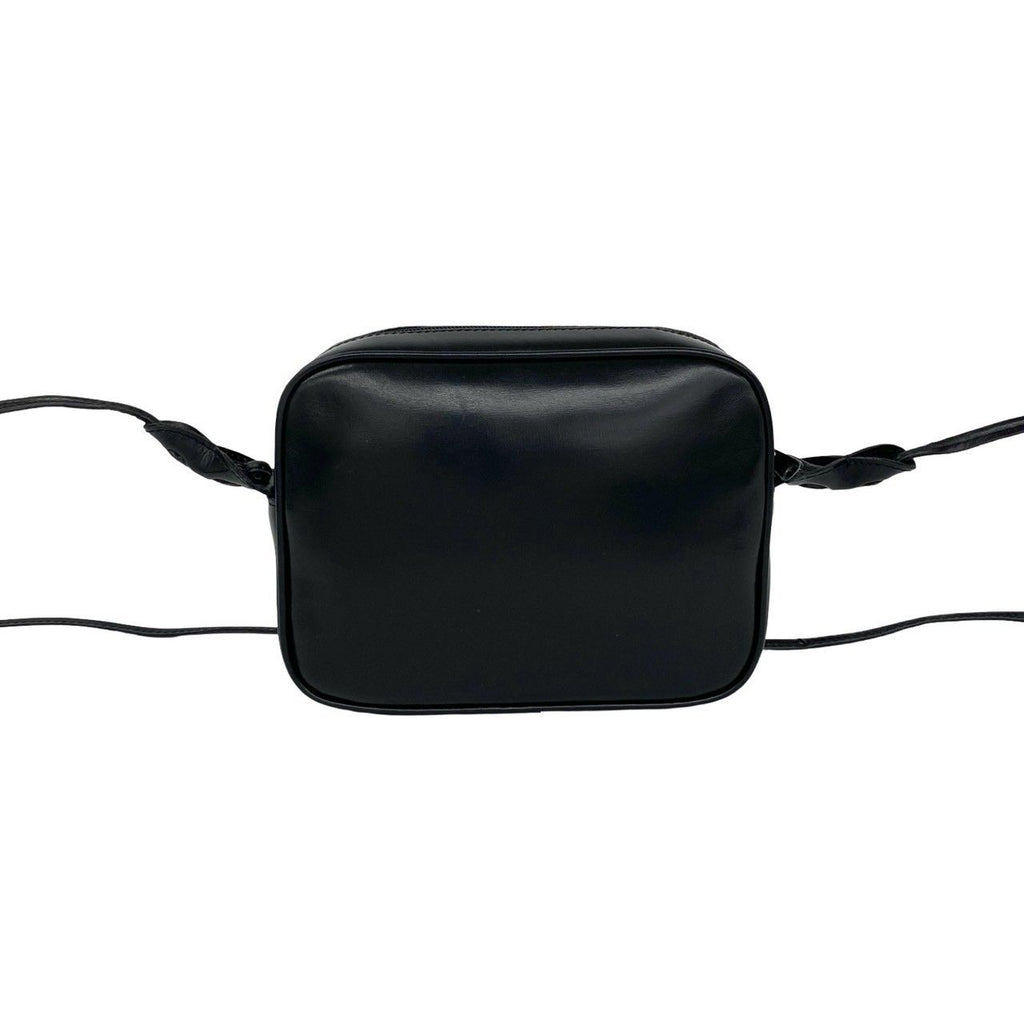 Gucci Vintage GG Logo Leather Mini Shoulder Bag Crossbody Pochette Black — view 3
