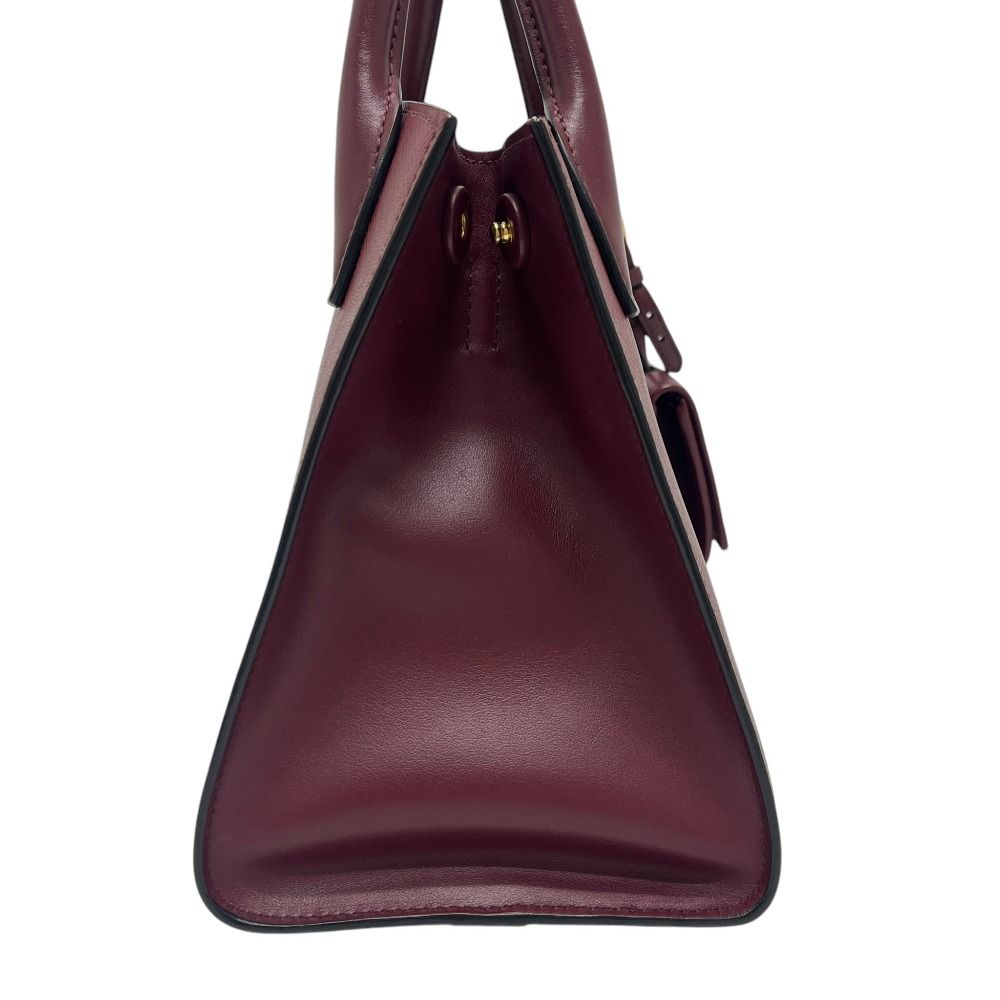 Prada Handbag Monochrome Saffiano Leather Wine — view 3