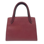 Prada Handbag Monochrome Saffiano Leather Wine