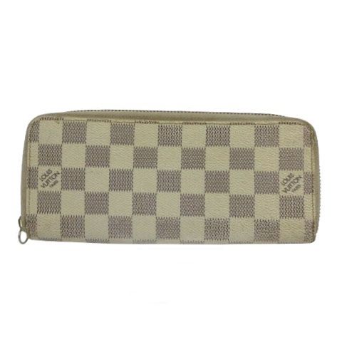 Louis Vuitton Damier Azur Portefeuille Clemence Zip Around Wallet