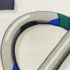 Hermes Shawl Carre Geant 140 Ivory Black Multi en Bouquets Cashmere Silk Scarf — view 5