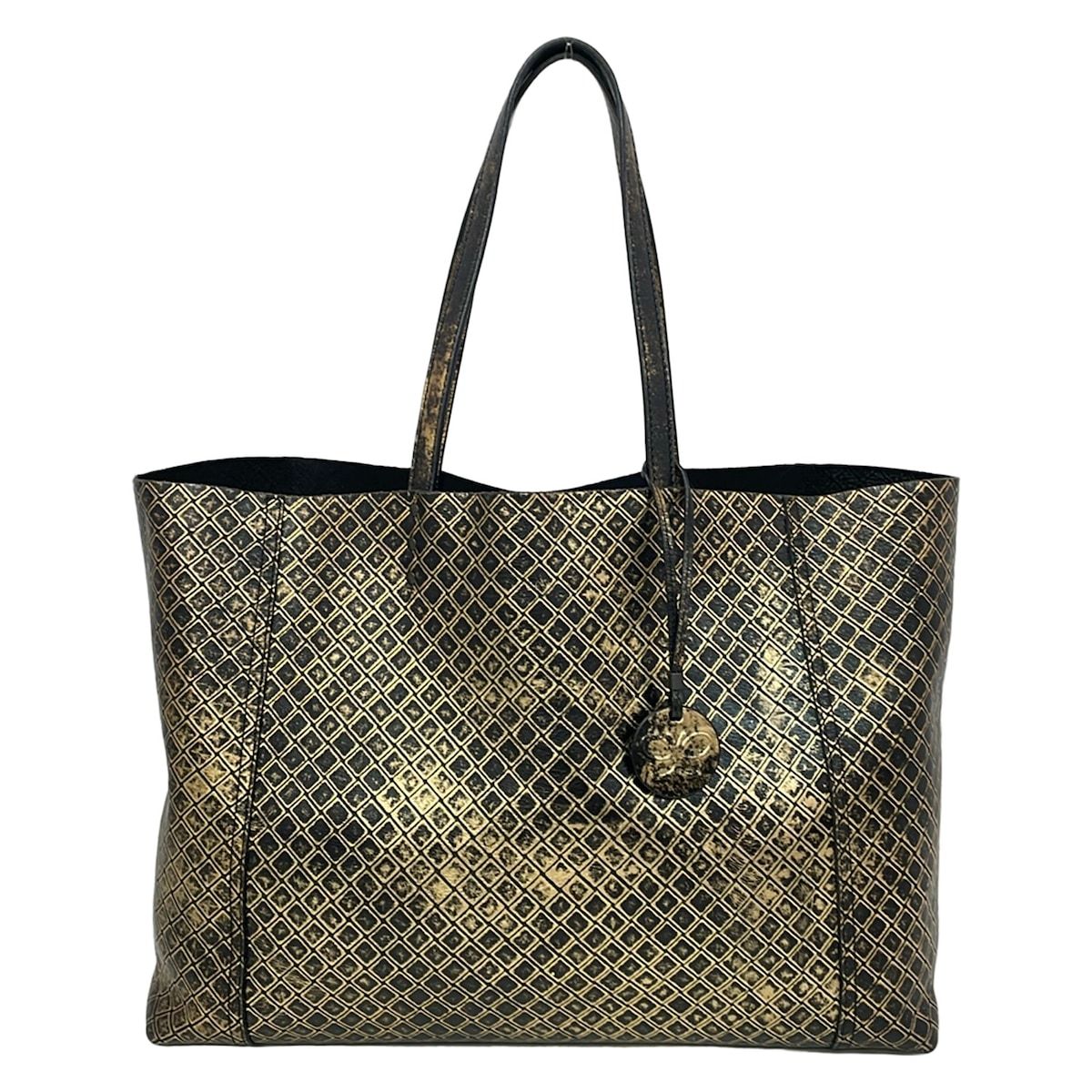 Bottega Veneta Tote Bag Intreciating Omirage Black Gold Leather