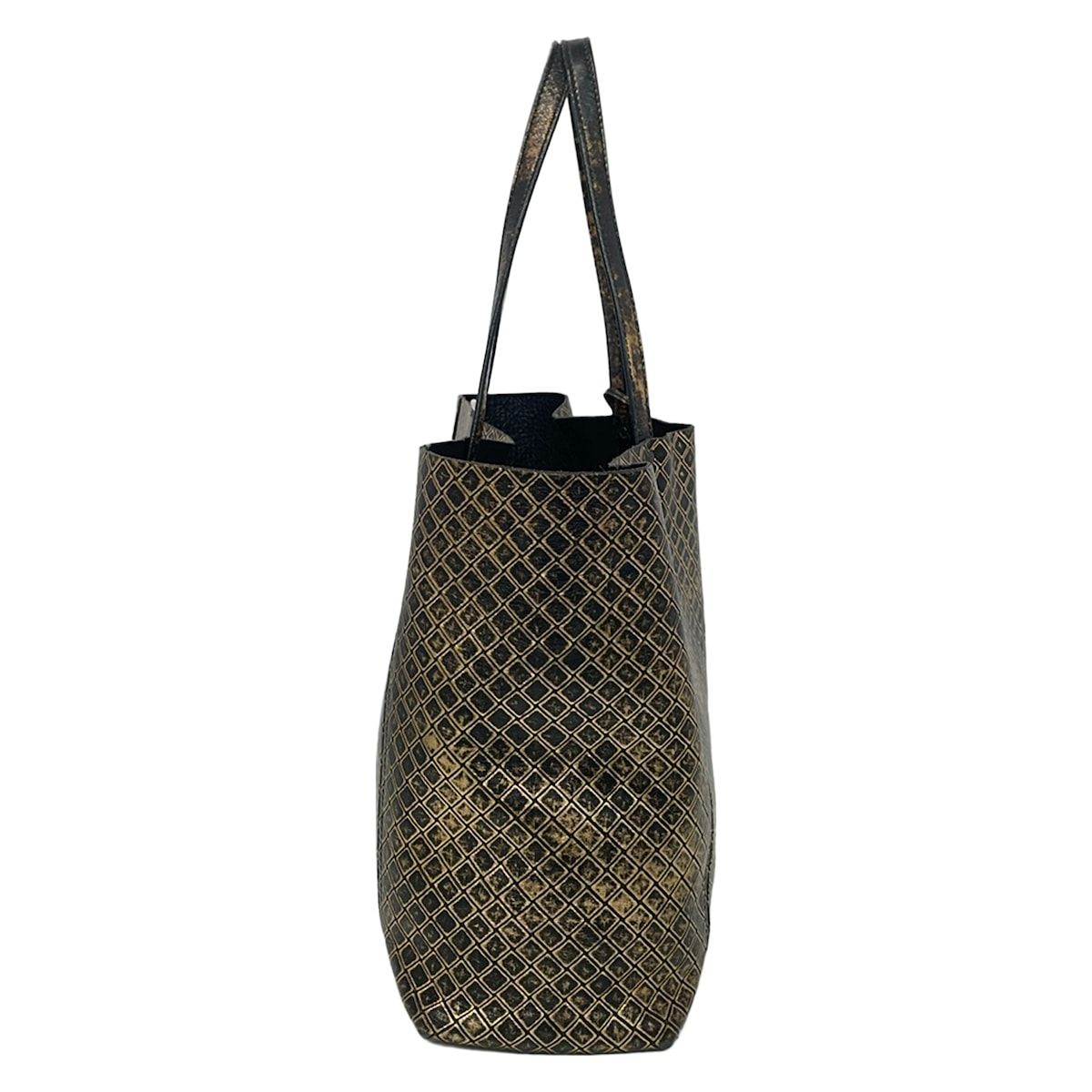 Bottega Veneta Tote Bag Intreciating Omirage Black Gold Leather — view 2