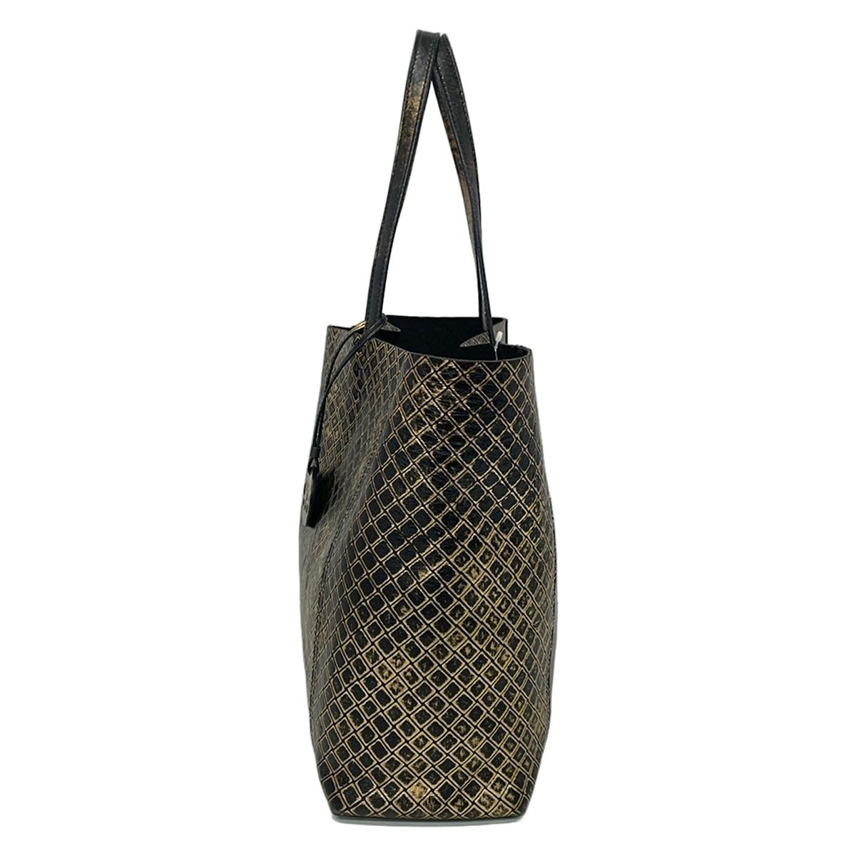 Bottega Veneta Tote Bag Intreciating Omirage Black Gold Leather — view 4