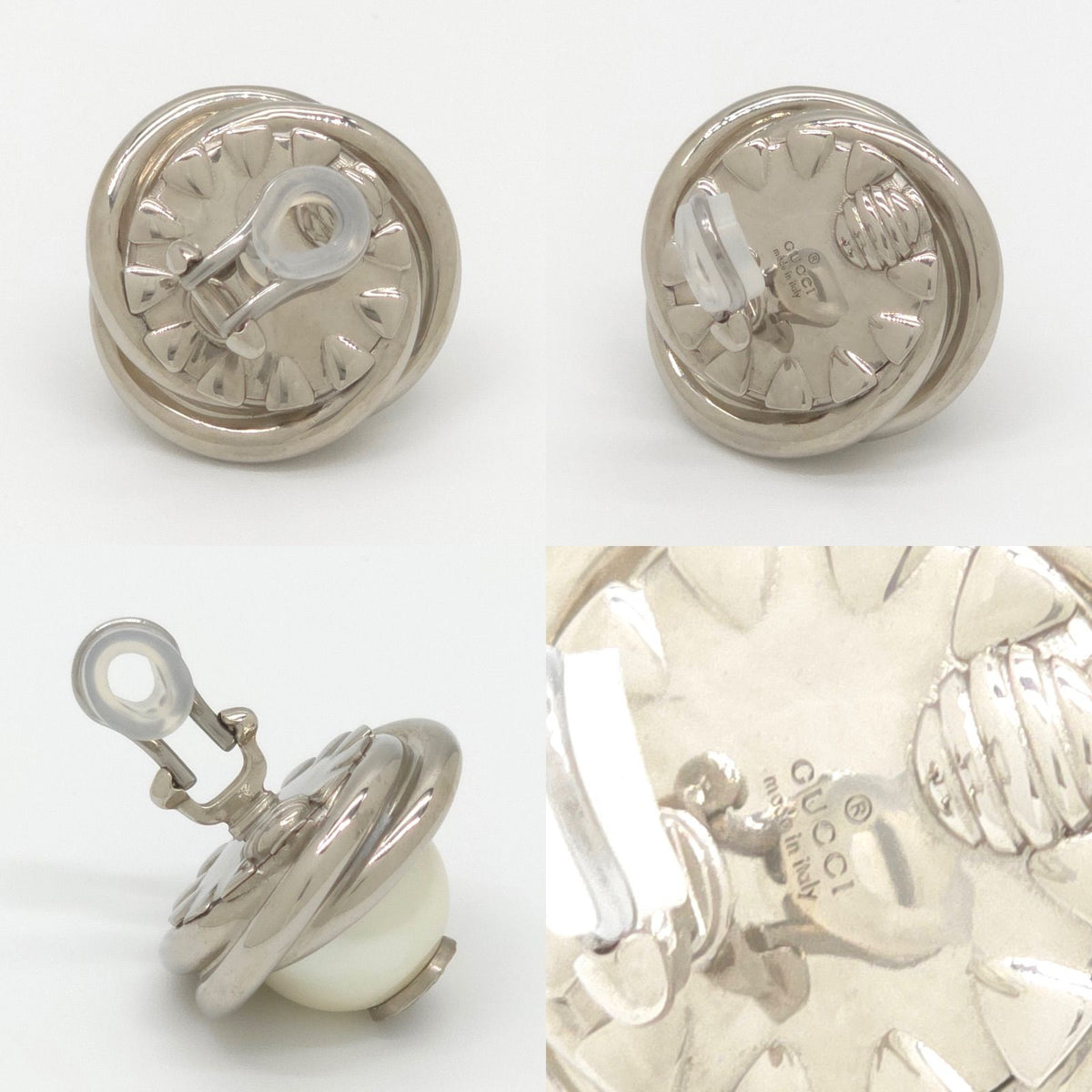 Gucci Interlocking Pearl Earrings Glass Twist — view 6
