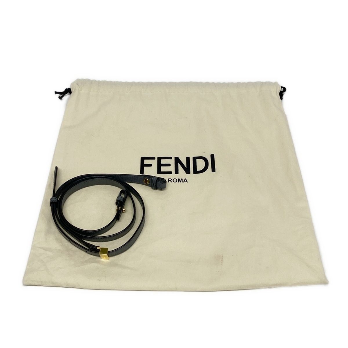 Fendi Tote Bag Petite Toujour Dark Gray Leather — view 8