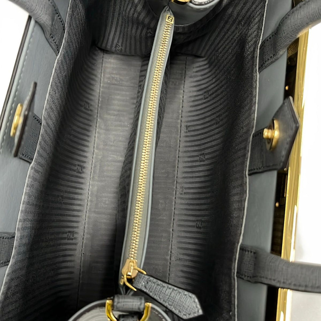 Fendi Tote Bag Petite Toujour Dark Gray Leather — view 7