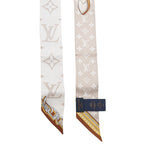 Louis Vuitton Bandeau BB Ultimate for Beige White Silk Gift Scarf — view 4