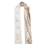 Louis Vuitton Bandeau BB Ultimate for Beige White Silk Gift Scarf — view 7